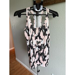 The North Face FlashDry Pink and Green Camo Workout Exercise Tank Top Women's M